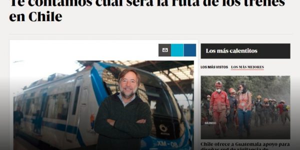 Esta será la ruta de los trenes en Chile