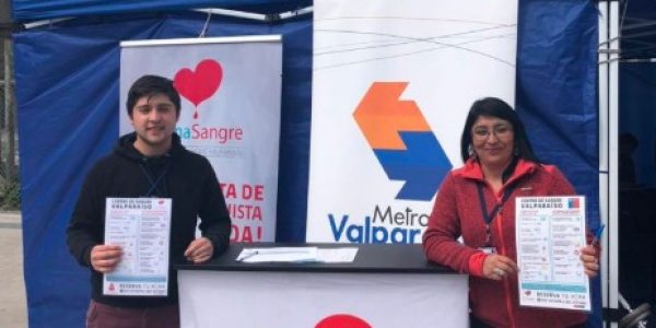 Metro Valparaíso y Centro de Sangre Valparaíso alcanzan las 3.000 donaciones de sangre