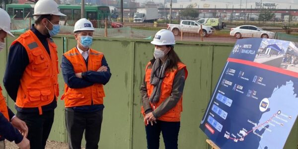 Ministro de Transportes y Telecomunicaciones visitó obras de futura Estación Tres Poniente del Tren a Melipilla