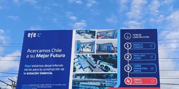 Por obras de la nueva Estación Valencia, EFE Valparaíso anunció ajustes operacionales para los próximos días