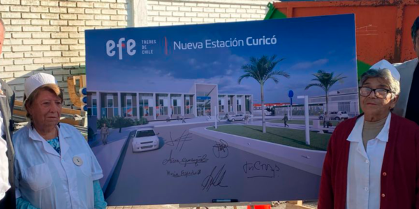 MTT y EFE  visitan obras de futura estación de trenes de Curicó y anuncian tren regional de Maule