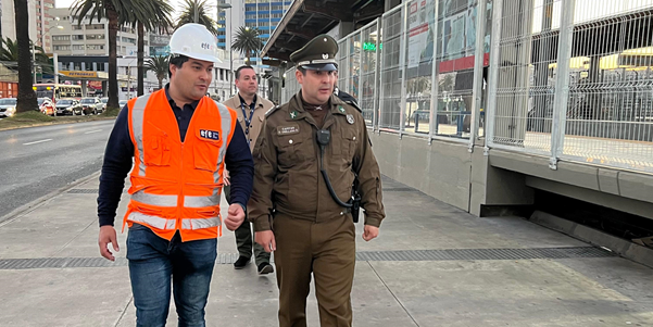 Estación Bellavista: Inspeccionan en terreno avances de trabajos que aumentan la seguridad